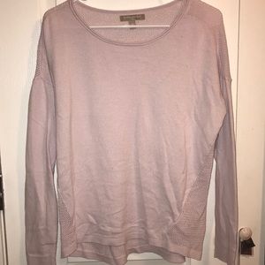 Lilac sweater with mesh-like back